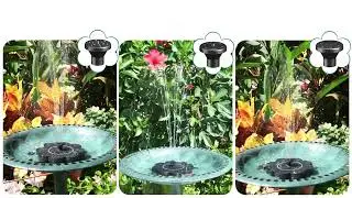Yzert Solar Fountain for Bird Bath Flower Shape