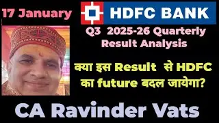 HDFC Bank Q3 2025 -26 result analysis: 17 January 2026 by CA Ravinder Vats