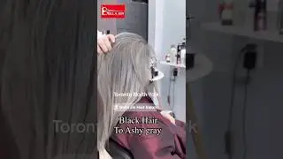 Black Hair To Ashy Gray Hair Bella Jin Hair Salon Toronto North York / K Beauty Hair Care #hair