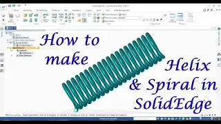 How to Make Spring in SolidEdge || Spiral or Helix Make in SolidEdge || SolidEdge Tutorial