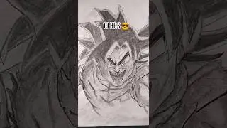 Drawing goku full body 👀! ☄️5sec,🗿1min,10min😒,1hr,😎10hrs🌪️ #shorts #2ontrending