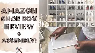 AMAZON SHOE BOX REVIEW AND ASSEMBLY + SHOE CLOSET ORGANIZATION