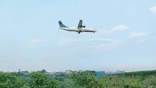 Domestic Airbus landing  in Dhaka Airport #aeroplane #flight  #aeroplanevideo #pilot  #bangladesh