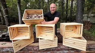 How to make a Wooden Crate Box. DIY Wooden Box for Beginners.