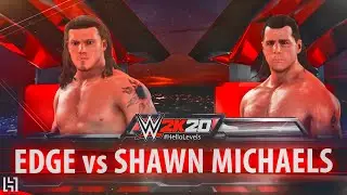 WWE 2K20 World Heavyweight Championship 2 Out Of 3 Falls Match Gameplay - Edge vs Shawn Michaels