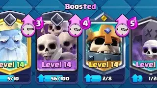 CLASH ROYALE - ALL BOOSTED CARDS IN THE SAME DECK