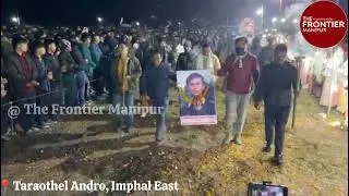 The last rites of 13 Meities Youth at Taraothel Andro, Imphal East.