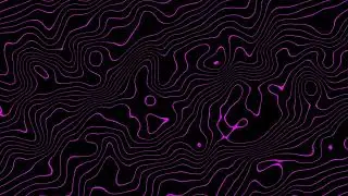 Pink Abstract Topographic Waves on Black | Neon Line Background | 8 Hours 4K 60FPS