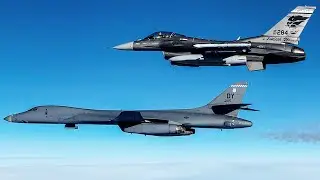 Арктика. F-16 и B-1B Lancer ВВС США на учениях воздушно-космической обороны NORAD.