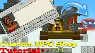 Custom NPC Shop In Minecraft BE/PE (Tutorial)