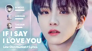 BOYNEXTDOOR - IF I SAY, I LOVE YOU (Line Distribution + Lyrics Karaoke) PATREON REQUESTED