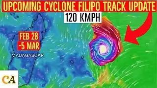 Upcoming Cyclone Filipo Track Update | Meteo Mauritius Today - Feb 25, 2024