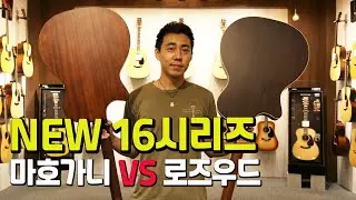 마틴기타 새로운 16시리즈 D-16E, GPC-16E / 로즈우드, 마호가니 비교 영상