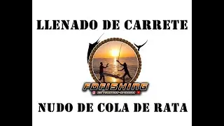LLENADO DE CARRETE CON NUDO DUNCAN Y EL NUDO DE COLA DE RATA FDFISHING ALMERIA