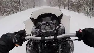 Eastern UP Michigan snowmobile 220 Mile trail ride - Paradise - Tahquamenon Falls - Pine Stump