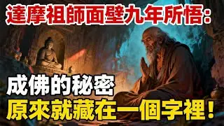 達摩祖師面壁九年所悟：成佛的祕密，原來就藏在一個字裡，看懂它，你的人生將徹底改變#佛教 #佛法 #佛教玄學 #佛教智慧 #佛學知識 #佛學智慧 #修心修行 #佛教文化 #禪悟人生 #傳統文化
