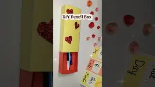 DIY Paper Pencil Case cum Storage Box | easy paper craft | NikkuArt |#shorts