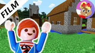 JULIAN GRA W MINECRAFT'A NA ŻYWO - TRYB PRZETRWANIE! Playmobil Film polski - Rodzina Wróblewskich