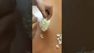 Jasmine Flower Garland making/how to tie or string flower easy