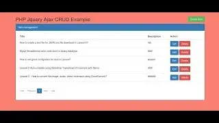 CRUD in php using AJAX