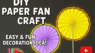 Diy paper fan craft ideas 💡/easy to make