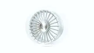 Select Precision Alloys / Bristol, 5-bolt - Gloss Silver Machined / 360-view (Style# S103)