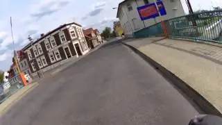 Radfahren durch Ueckermünde (vom Liepgarten in Richtung Eggesin kommend)