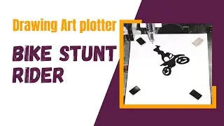 Bike Stunt Rider | Drawing CNC Pen Plotter Full Video #srilanka #plotter #drawing #stunt