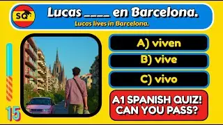 Beginner Spanish Test (A1) 🇪🇸 | One-Word Grammar Quiz