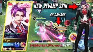 NEW GUSION REVAMP SPECIAL SKIN VALENTINE 2022 | BEST REVAMPED SKIN IS REAL - GAMEPLAY Mobile Legends