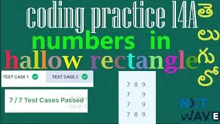 Coding Practice 14 A || numbers in Hallow Rectangle|| NXT Wave|| CCBP|| beginners problems || python