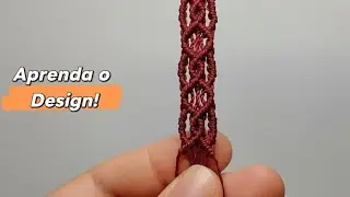 Design Macram&ecirc; para Pulseira &ndash; N&oacute; Duplo Tran&ccedil;ado (Aprenda o Desenho)
