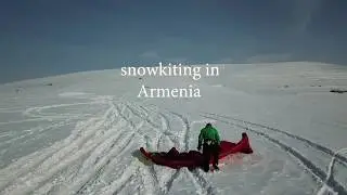 Snowkiting in Armenia