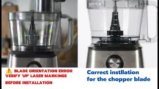 How to install blades for Magiccos 14 cup food processor and avoid excessive shaking