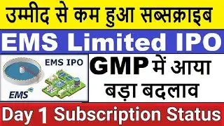 EMS Limited IPO Day 1 Subscription Status| GMP में विस्फोटक तेजी| Upcoming IPO|#latestipo