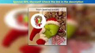 First Look 2022 Christmas Thief Burlap Stealer Design Home Front Door Elf Legs Wreath Hoop Xmas Dec
