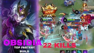 OBSIDIA BEST TOP BUILD| 22 KILLS NONE STOP LEGENDARY 