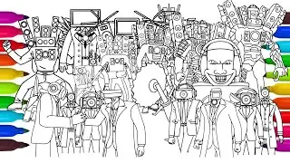 Skibidi Toilet - TITAN SPEAKERMAN & TITAN TV MAN Coloring Pages/How to Color All New Bosses/NCS#K218