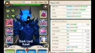 [King's Raid] DLK with 3X 25 atk runes, 3 healer support PVP burst. Still OP Hero for LoV.