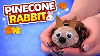IY Pinecone Rabbit Craft 🐰 | Easy Nature Craft for Kids #diy #craft #craftyfun #kids