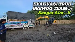 Terbenam Parah,,Proses Evakuasi Truk BREWOG team 5 Sangat alot dan susah 