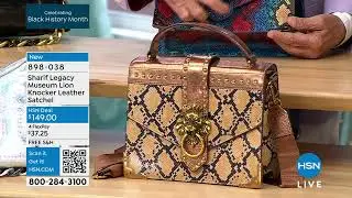 Sharif Legacy Museum Lion Knocker Leather Satchel