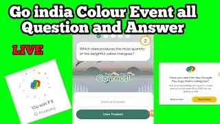Google pay go india Colour event all Question answer | go india Colour event | go india Colour quiz
