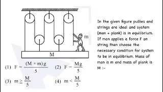 Pulley System with Man and Plank | Equilibrium Condition Problem Solved