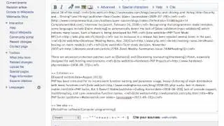 Editing Wikipedia in source mode