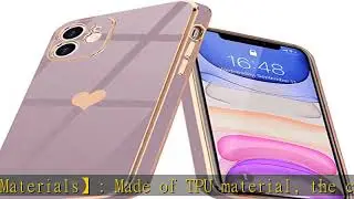 Teageo Compatible with iPhone 11 Case for Girl Women Cute Love-Heart Luxury Bling Plating Soft Back