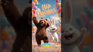 Friends Help Each Other | Cute Bear and Rabbit Song for Kids