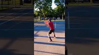 NTRP 3.5 Tennis🎾 Late backhand made it on the line #tennis #sports #highlights