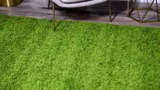 Green Shag Area Rug