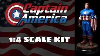 How to paint Captain America - Custom kit 1:4 scale - dipingere Capitan America - [Tutorial]